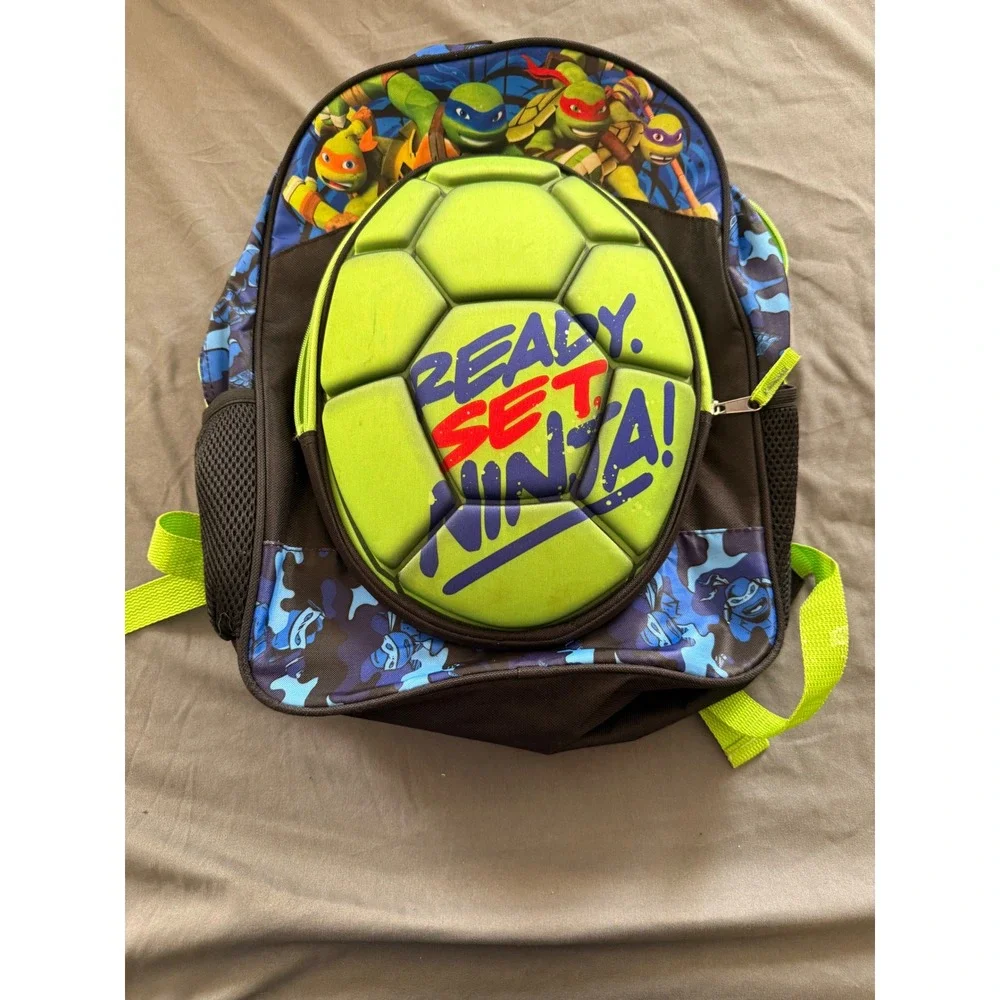 Nickelodeon Teenage Mutant Ninja Turtles TMNT 3D Shell Backpack Blue Camo Ninja